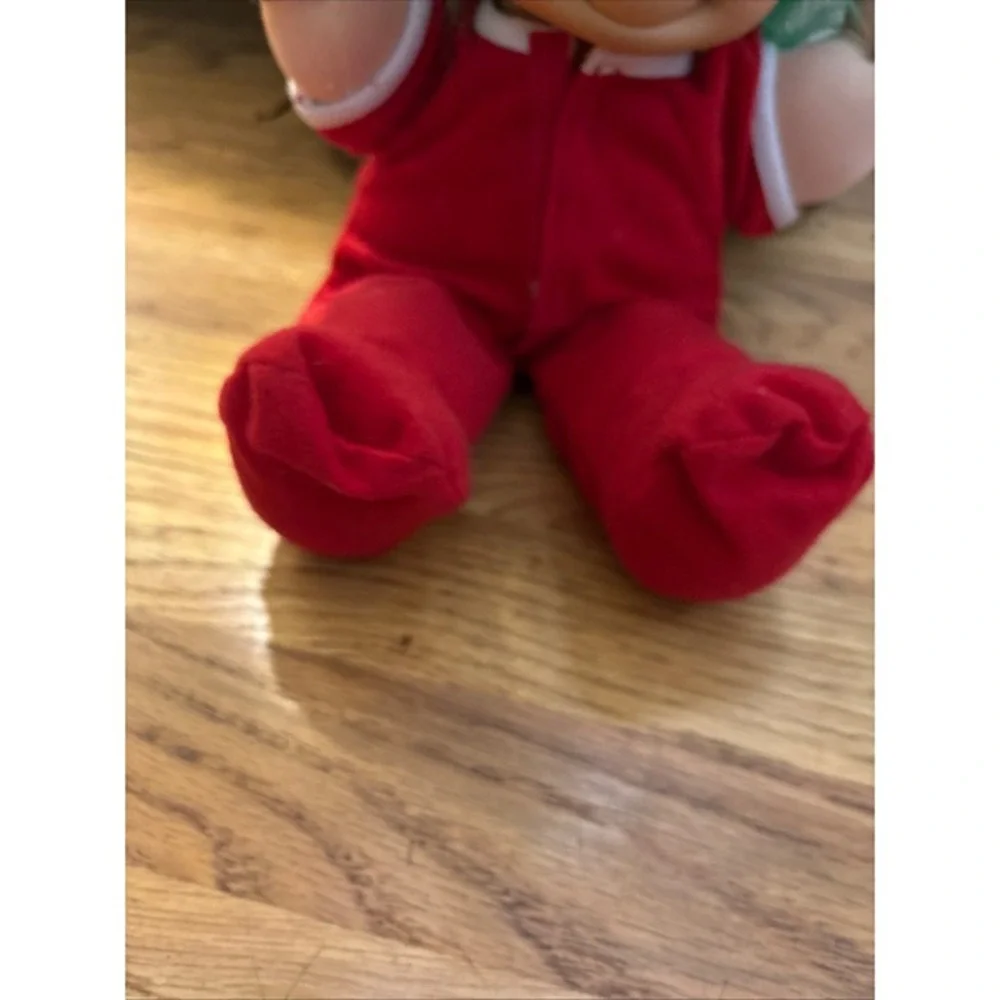 Russ Berrie Christmas Elf Troll Plush Vintage 90s Green Hair Red Suit 2338 Good